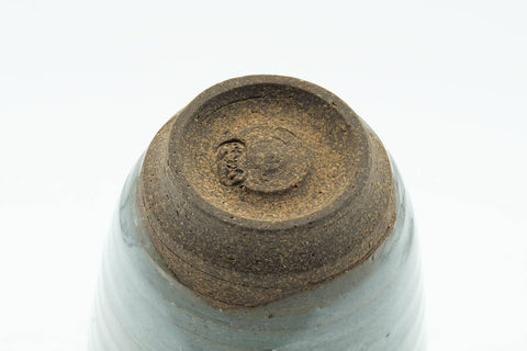 Japanese Teacups - Pair of Grey Glazed Spiraling Yunomi - 150ml