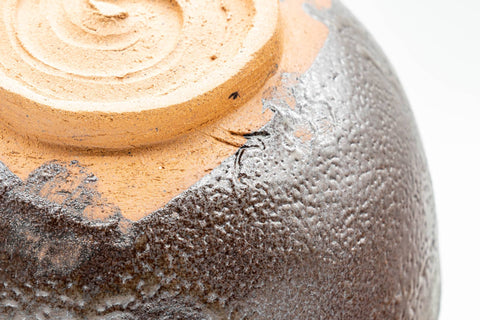Japanese Matcha Bowl - 久 Matte Brown Textured Wabi-Sabi Chawan - 300ml