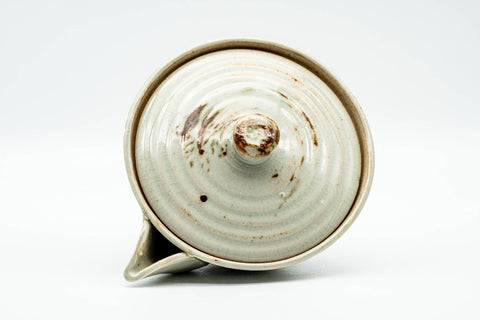 Japanese Tea Set - Beige Hakeme Glazed Houhin Teapot with 2 Yunomi Teacups