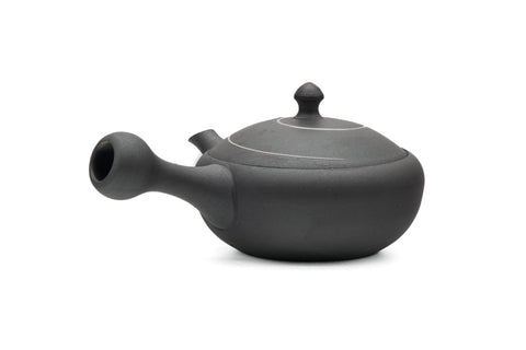 Dark Grey Spiraling Tokoname Teapot - 150ml