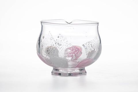 Hana 華 - Pink Glass Spouted Matcha Bowl - 200ml
