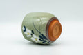 Tezumi — Japanese Teacup - Floral Green Celadon Yunomi - 160ml — top-down view of the interior