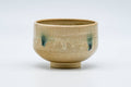 Tezumi — Japanese Matcha Bowl - Tiny Beige Green Hare's Fur Glazed Kiyomizu-yaki Chawan - 100ml — three-quarter view