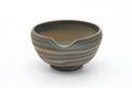Tezumi — Japanese Katakuchi - Green Nerikomi Handleless Yuzamashi - 245ml — front view from another angle