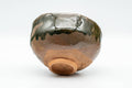 Tezumi — Japanese Matcha Bowl - Brown Green Drip-Glazed Wabi-Sabi Chawan - 300ml — top-down view of the interior