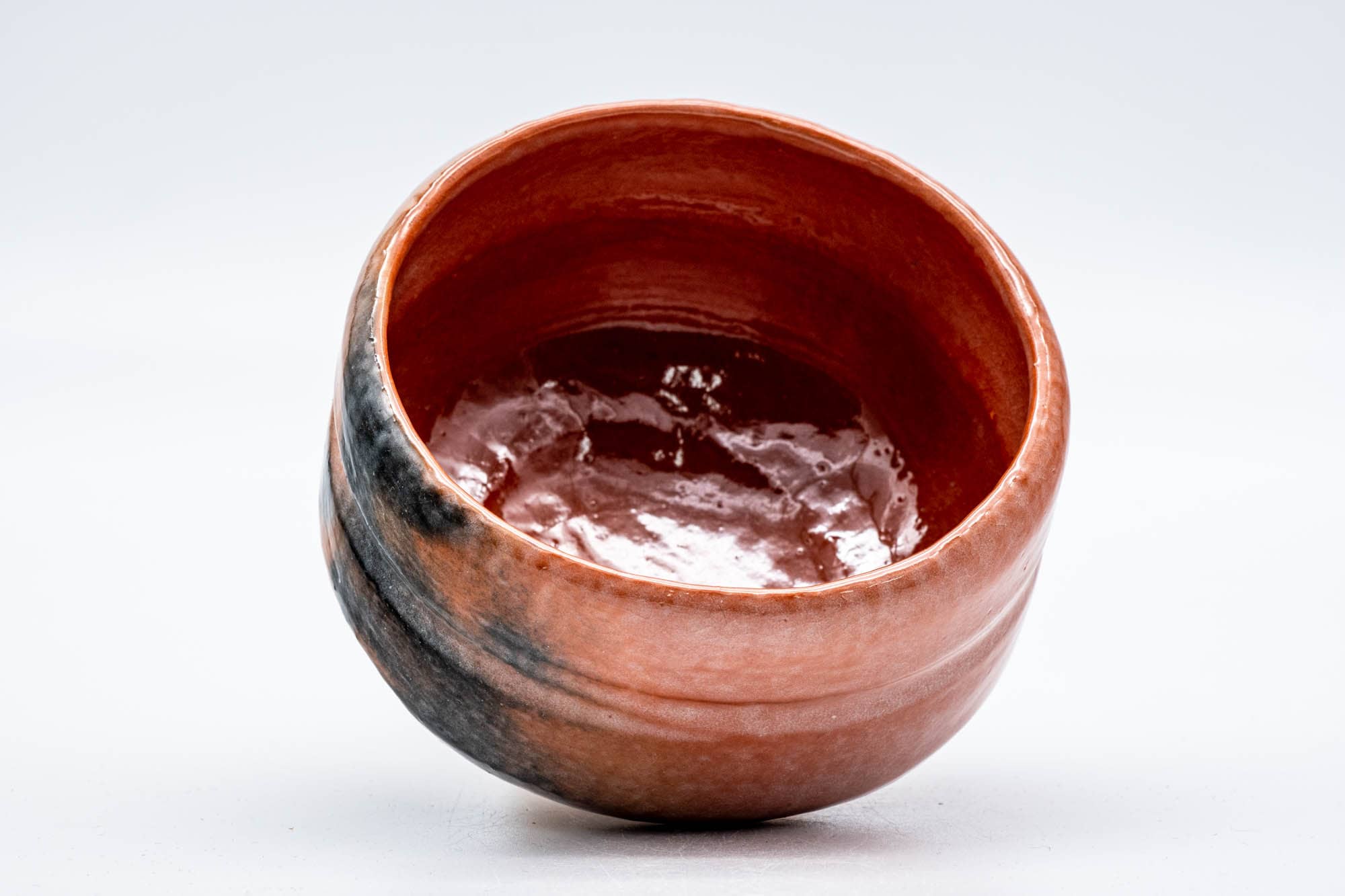 Japanese Matcha Bowl - 佐々木松楽 Sasaki Shoraku - 松楽窯 Shoraku Kiln - Kōjitsu Aka-raku Chawan - 350ml