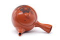 Tezumi — Japanese Kyusu - Engraved Floral Red Shudei Tokoname Mesh Teapot - 320ml — interior view showing the filter