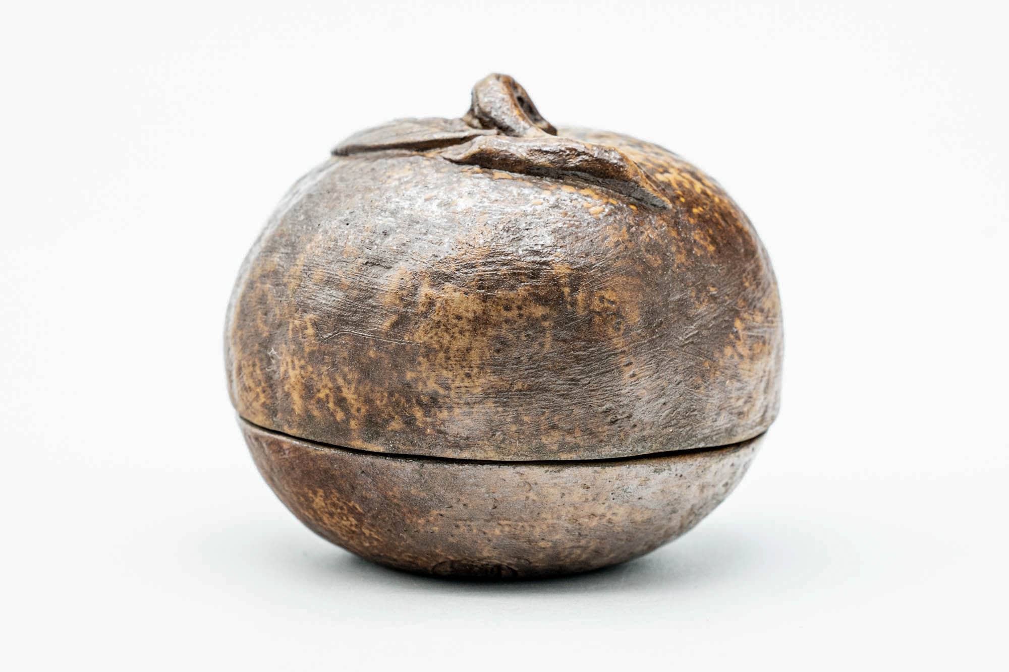 Japanese Kogo - Earthly Clay Tomato-shaped Incense Container