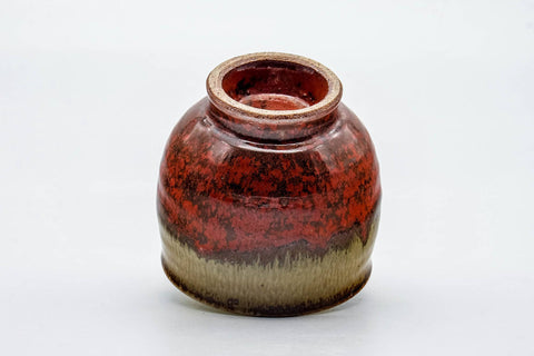 Japanese Teacup - Red Brown Drip-Glazed Yunomi - 165ml