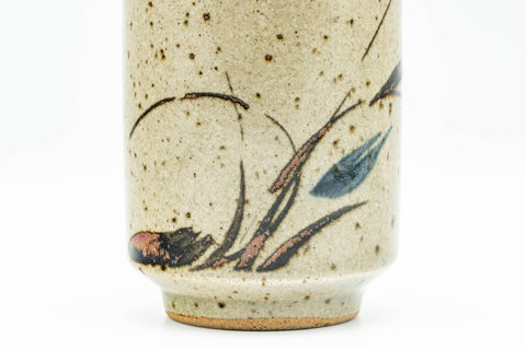 Japanese Teacup - Green Floral Karatsu-yaki Yunomi - 190ml