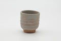 Tezumi — Japanese Teacup - Grey Drip-Glazed Hagi-yaki Yunomi - 120ml — front view from another angle