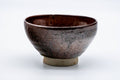 Tezumi — Japanese Matcha Bowl - Dark Red Oil Spot Glazed Chawan - 250ml — front view