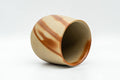 Tezumi — Japanese Teacup - 緋襷 Beige Orange Hidasuki Bizen-yaki Yunomi - 180ml — three-quarter view