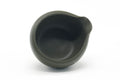 Tezumi — Japanese Katakuchi - Plum Blossoms Ryokudei Tokoname Water Cooler - 180ml — inverted showing the foot ring