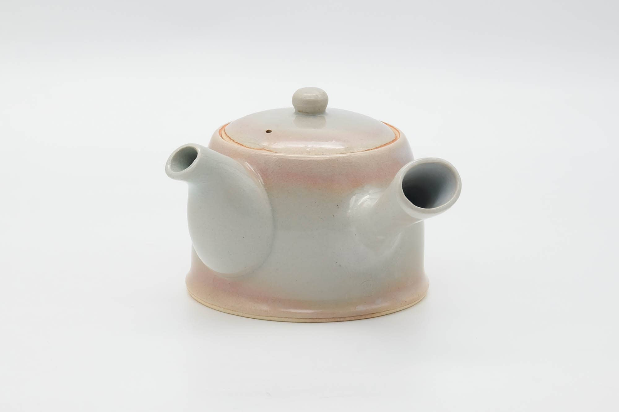 Japanese Tea Set - Beige Pink Hagi-yaki Kyusu Teapot with 4 Yunomi Teacups