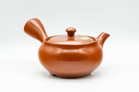 Japanese Kyusu - Red Shudei Tokoname-yaki Mesh Teapot - 300ml
