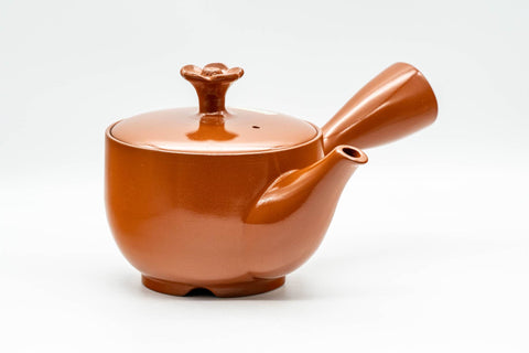 Japanese Kyusu - Flower-shaped Lid Tokoname-yaki Teapot - 380ml - Tezumi