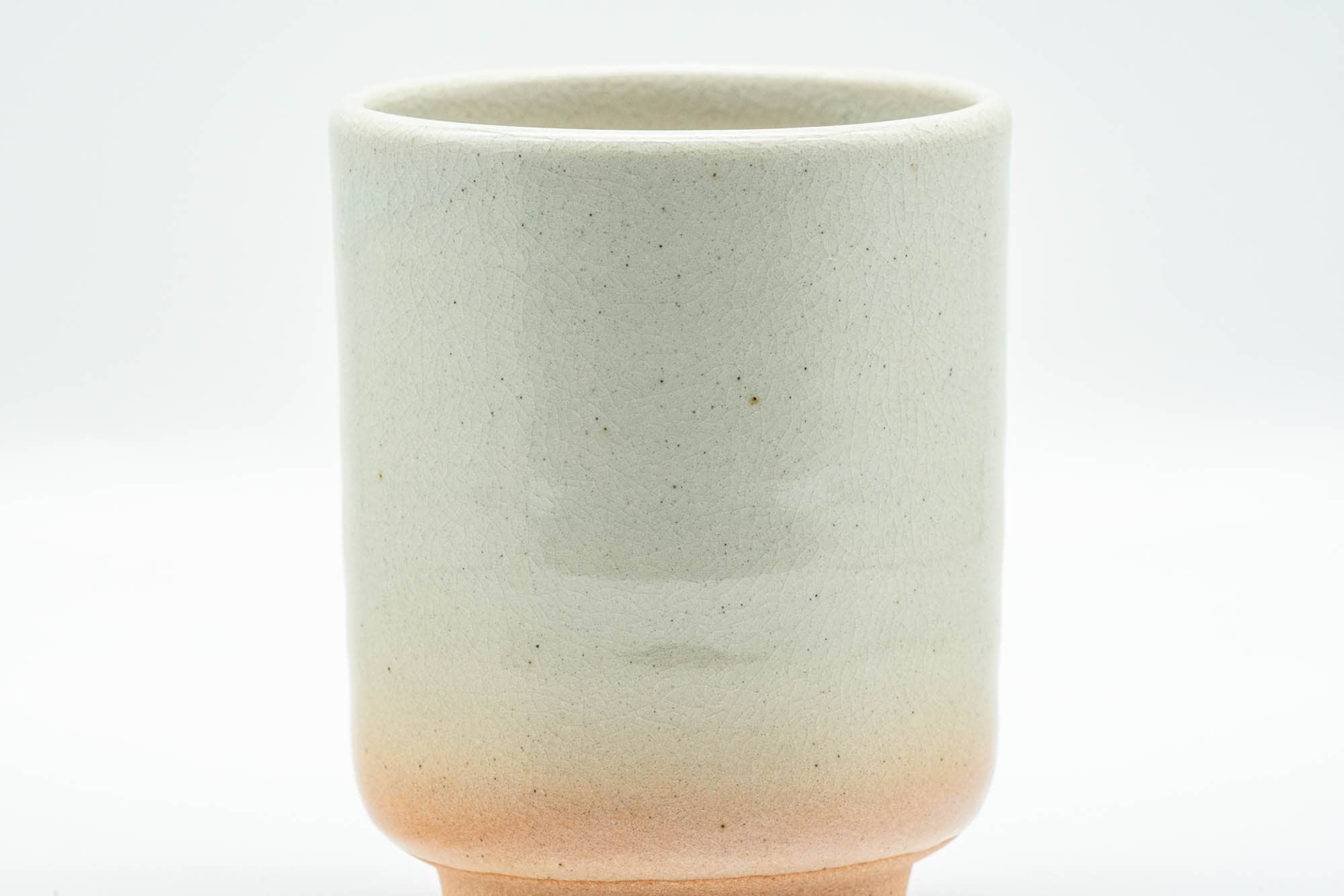 Japanese Teacups - Pair of Beige Glazed Hagi-yaki Meoto Yunomi