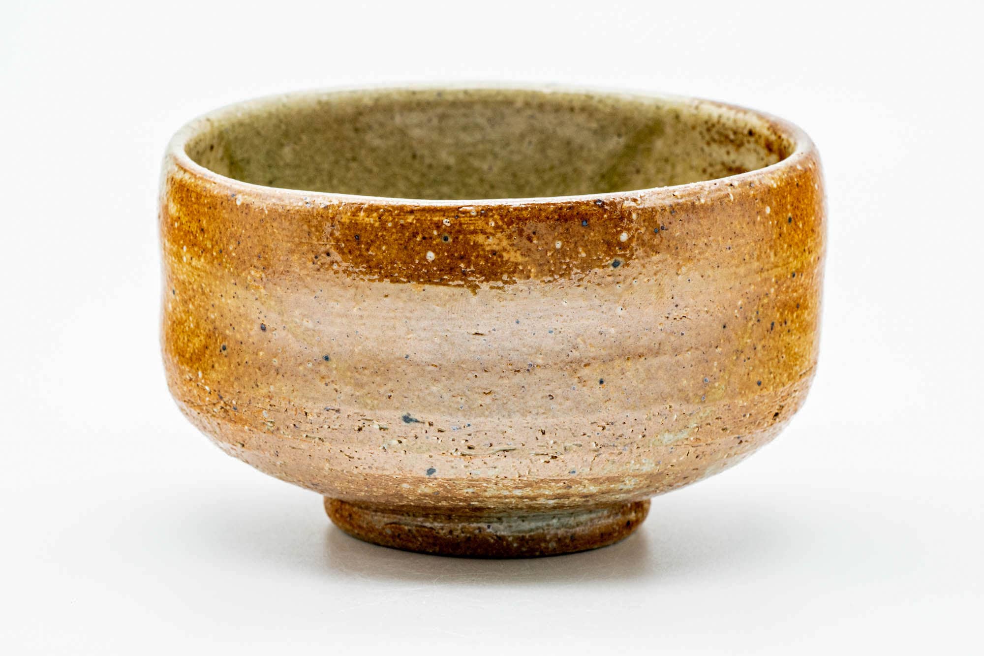 Japanese Matcha Bowl - Green Celadon Drip-Glazed Shigaraki-yaki Chawan - 350ml