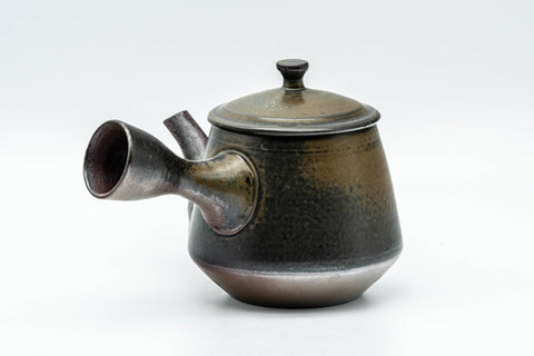 Japanese Kyusu - Fujii Ikkyuu 藤井一休 - Ash Glazed Yohen Banko-yaki Debeso Teapot - 200ml - Tezumi