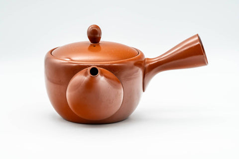 Japanese Kyusu - Floral Tokoname-yaki Mesh Teapot - 350ml - Tezumi