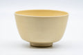 Tezumi — Japanese Matcha Bowl - Beige Floral Kyo-yaki Hantsutsu-gata Chawan - 300ml — front view from another angle