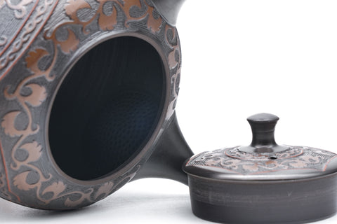Textured Vines Kokudei Tokoname Teapot - 200ml
