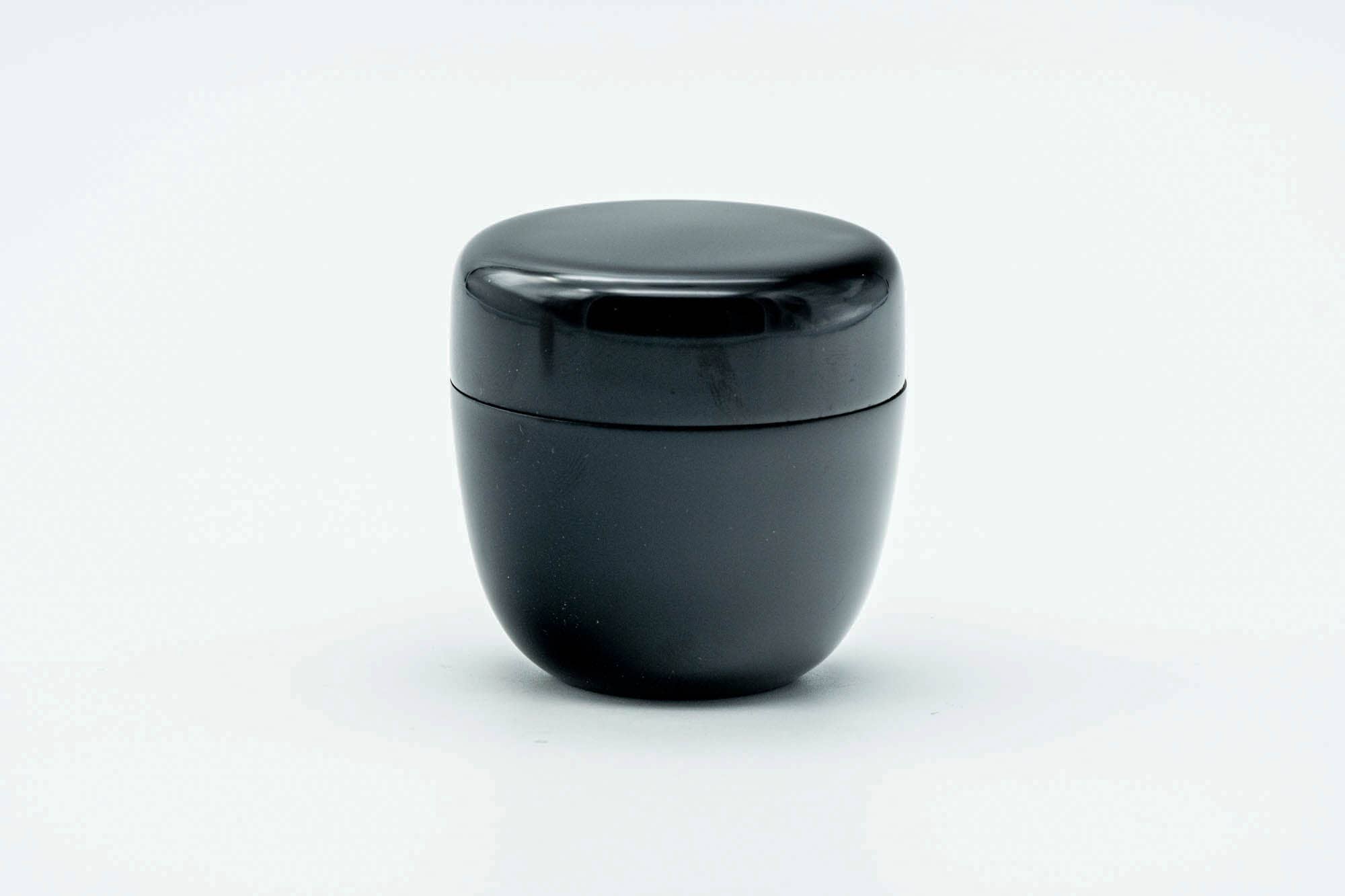Japanese Ko-Natsume - Small Black Lacquered Wooden Matcha Tea Caddy - 60ml