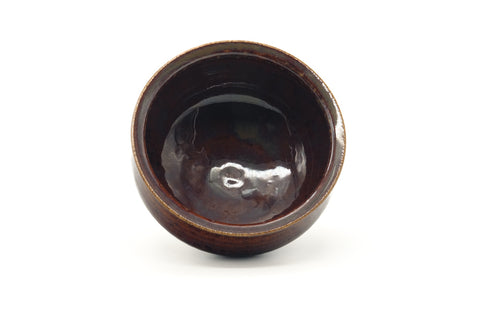 Japanese Kensui - Brown Drip-Glazed Water Bowl - 520ml