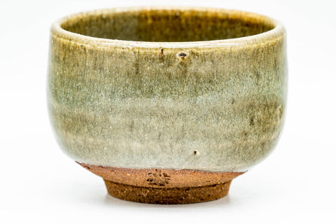 Japanese Teacup - Green Yellow Hare's Fur Glazed Yunomi - 110ml