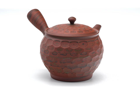 Faceted Red Nerikomi Tokoname Teapot - 450ml