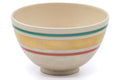 Tezumi — Japanese Matcha Bowl - Striped Kyo Chawan - 400ml — tipped to show the interior