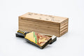Tezumi — Japanese Kogo - 橋本城岳 Hashimoto Shirotake - Gold Hagoita Incense Container — front view