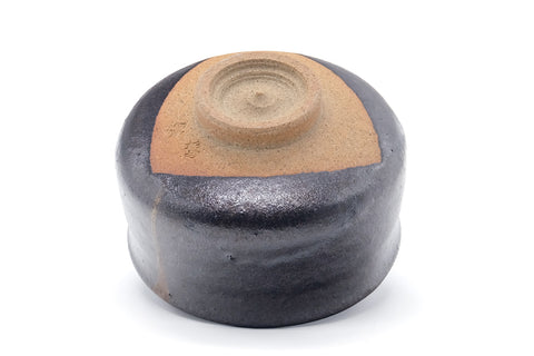 Japanese Matcha Bowl - 鳳山窯 Hōzan Kiln - Black Matte Aizu Hongō-yaki Chawan - 450ml