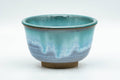 Japanese Teacups - Pair of Purple Turquoise Drip-Glazed Agano-yaki Yunomi - 100ml - Tezumi