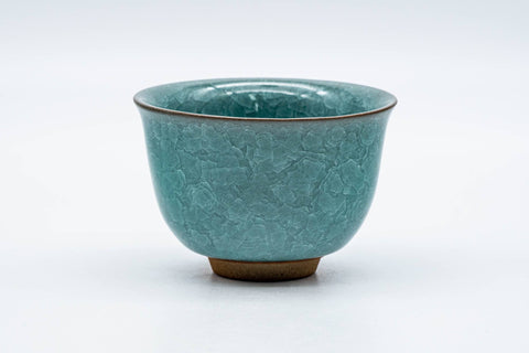 Japanese Teacup - Green Celadon Snowflake Glazed Yunomi - 120ml
