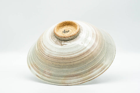 Japanese Matcha Bowl - Grey Pink Hakeme Glazed Summer Chawan - 150ml