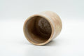 Tezumi — Japanese Teacup - Beige Drip-Glazed Gohonte Weathered Hagi-yaki Yunomi - 170ml — three-quarter view
