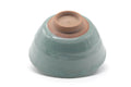 Tezumi — Japanese Matcha Bowl - Green Celadon Glazed Komogai-nari Chawan - 400ml — top-down view of the interior