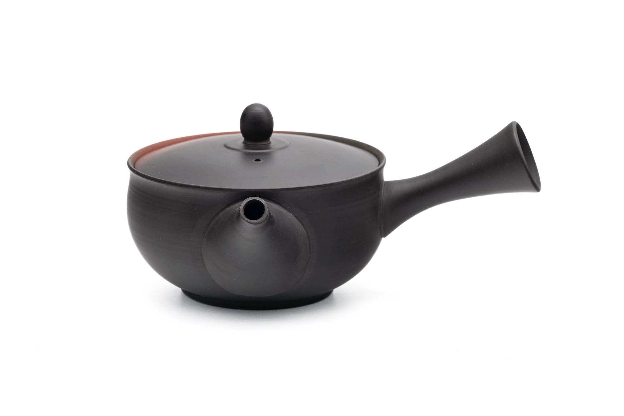 Japanese Kyusu Iwase Kōji Black Red Yōhen Tokoname Teapot - Thumbnail 3