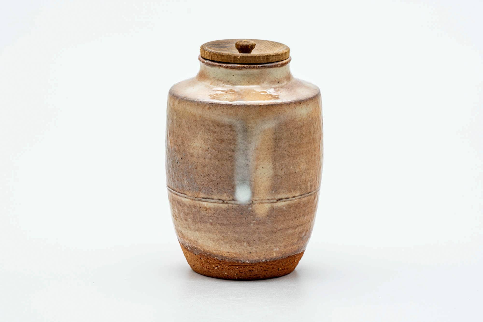 Japanese Chaire - 梅田陶楽 Umeda Touraku - Gohonte Hagi-yaki Katatsuki Tea Caddy