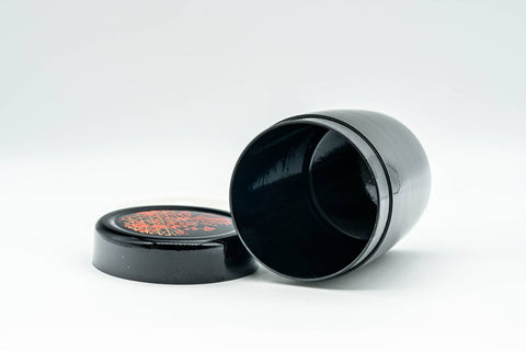 Japanese Chazutsu - Floral Black Lacquer Tea Canister - 200ml - Tezumi