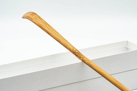 Japanese Chashaku - 翠華園 Suikaen - Susudake Smoked Bamboo Matcha Scoop - Tezumi