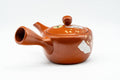 Tezumi — Japanese Kyusu - Gold White Floral Tokoname-yaki Mesh Teapot - 200ml — three-quarter view