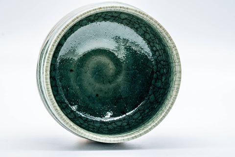 Japanese Matcha Bowl - 志隆窯 Shiryū Kiln - Crazed Celadon Glazed Obori Soma-yaki Chawan - 500ml