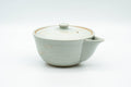 Japanese Houhin - Grey White Hakeme Ceramic Filter Handleless Teapot - 150ml - Tezumi