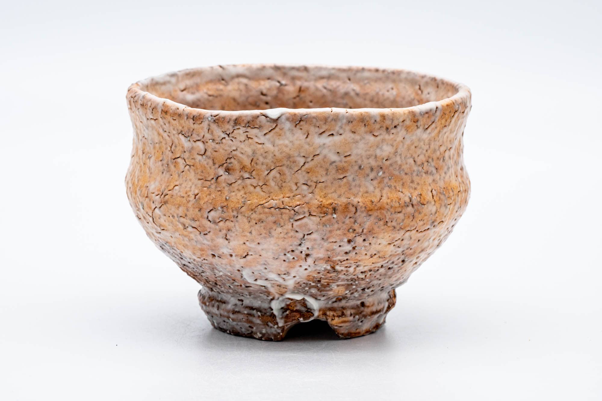 Japanese Matcha Bowl - 都野栖雲 Tsuni Seiun - Biwa-iro Glazed Hagi-yaki Chawan - 300ml