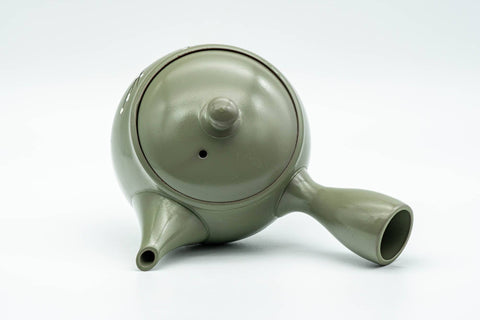 Japanese Kyusu - Plum Blossoms Green Ryokudei Tokoname-yaki Teapot - 250ml - Tezumi