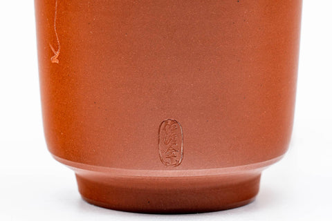 Japanese Teacups - Pair of Smooth Red Shudei Tokoname-yaki Yunomi