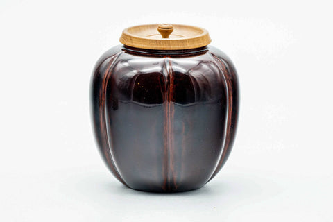 Japanese Chaire - 吉田一峰 Yoshida Kazumine - Akoda Pumpkin Matcha Tea Container